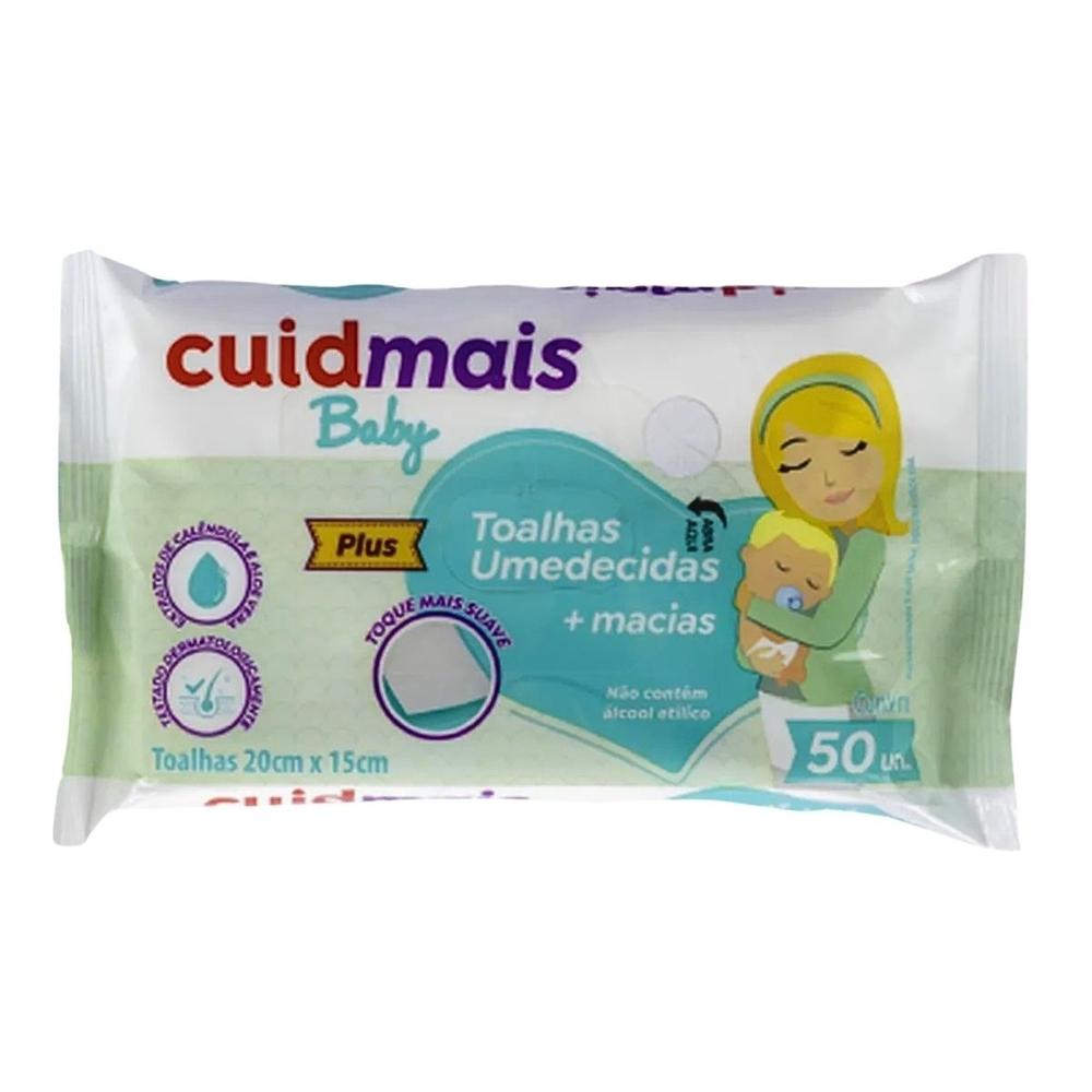 Lenço Umedecido Cuidmais Baby Plus 50 Unidades - 1