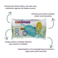 Lenço Umedecido Cuidmais Baby Plus 50 Unidades - 2