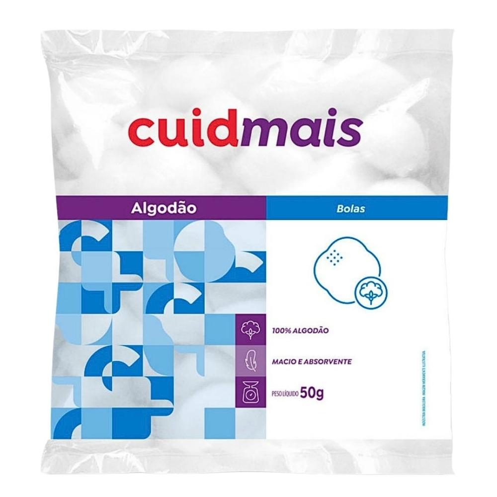 Algodão Bolas Cuidmais 50 gramas - 1