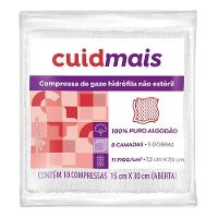 Compressa Não Estéril CuidMais Com 10 Unidades - 1