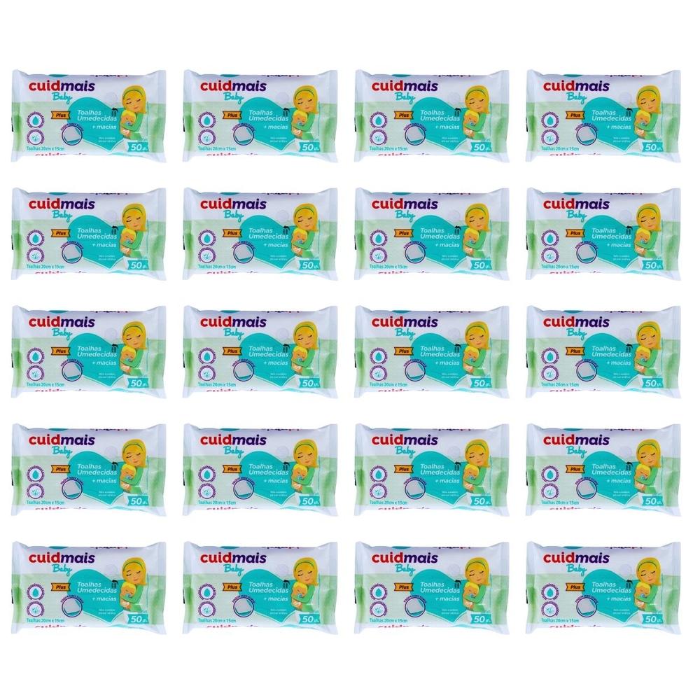 Toalha Umedecida Cuidmais Baby Plus Kit c/ 1000 Lenços - 2