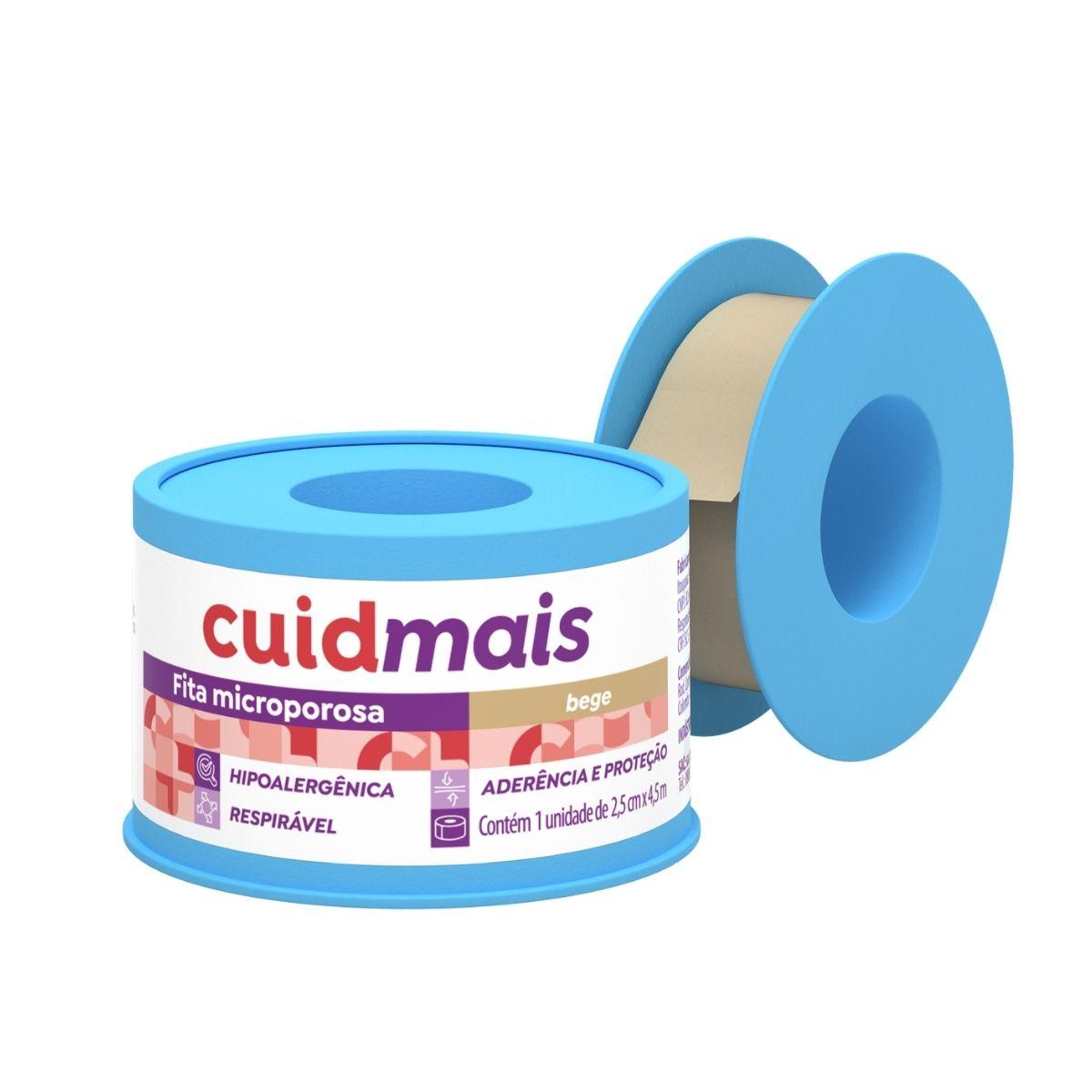Fita Microporosa Cuidmais Bege 2,5x4,5m - 2