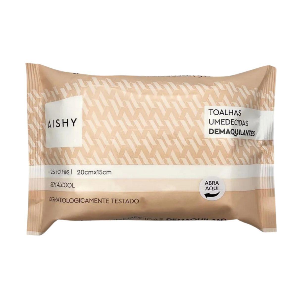 Lenço Umedecido Demaquilante Aishy 25 Unidades - 1