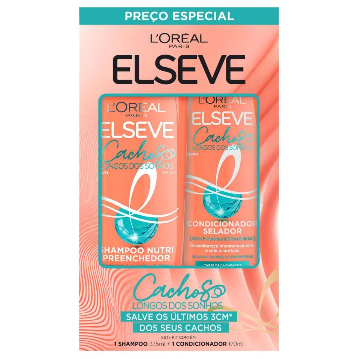 Kit Elseve Cachos Longo dos Sonhos Shampoo 375ml + Cond 170ml - 1