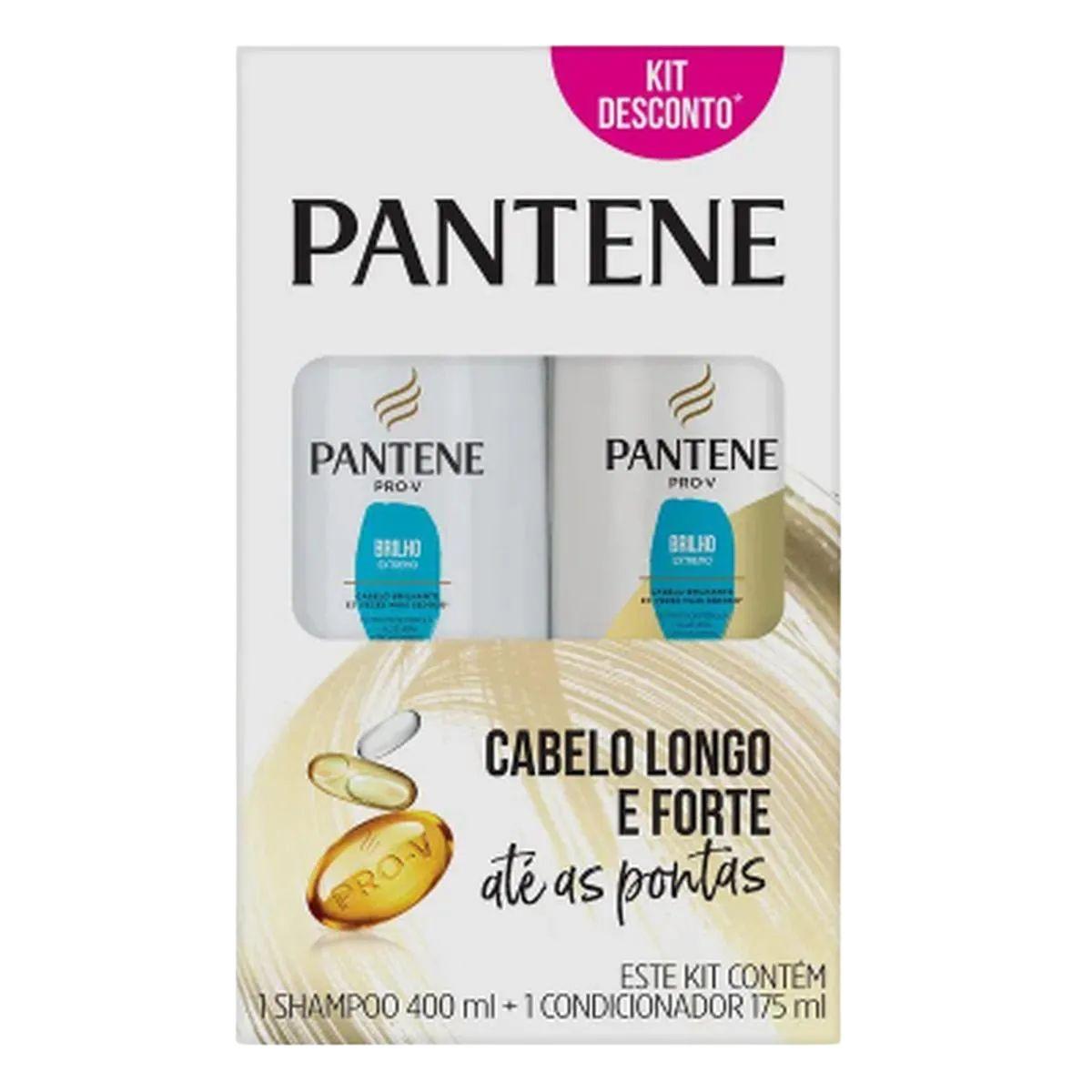 Kit Pantene Brilho Extremo Pro v Shampoo 400ml + Cond 175ml - 1