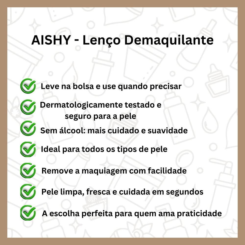 Toalha Lenço Umedecido Demaquilante Aishy Kit c/ 75 Un 3 Pct. - 5