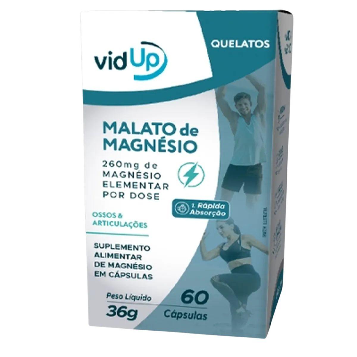 Suplemento Malato de Magnésio 350mg Vidup 60 Cápsulas - 4