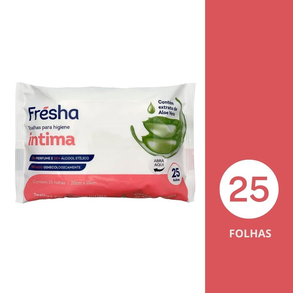 Lenço Umedecido Frésha Higiene Íntima 25 Unidades - 2