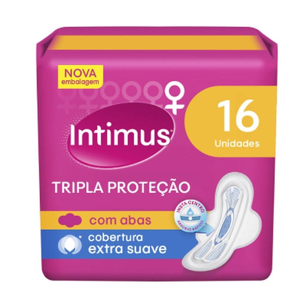 Absorvente Intimus Tripla Proteção Suave Com Abas 16 Unidades - 1