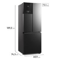 Refrigerador French Door Electrolux de 03 Portas Frost Free com 480 Litros Black Inox Look - IM7B