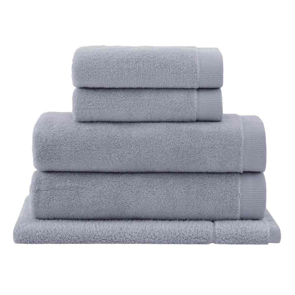 Jogo de Toalhas Hannah Intense Air de Banho com 05 Peças Branco e Cinza - Buddemeyer - 1