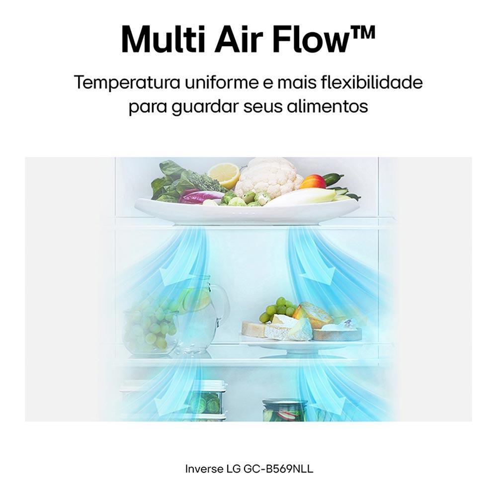 Refrigerador Inverse LG de 02 Portas Frost Free com 451 Litros Platinum Inox - GCB569NLL - 6