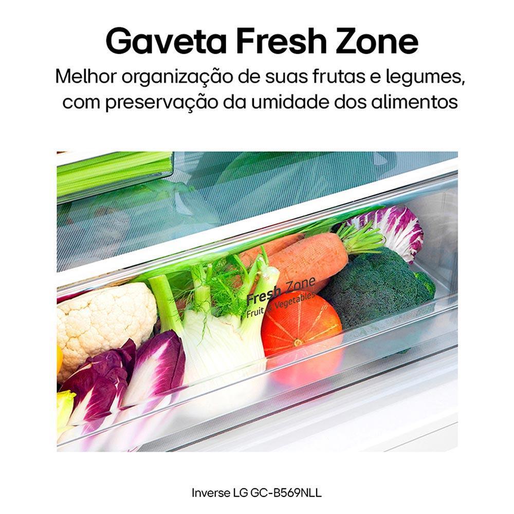 Refrigerador Inverse LG de 02 Portas Frost Free com 451 Litros Platinum Inox - GCB569NLL - 7