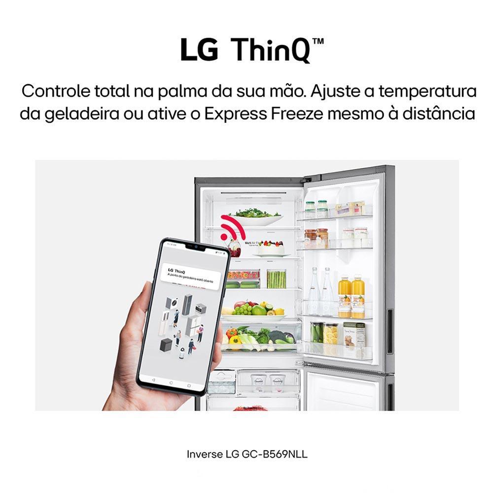 Refrigerador Inverse LG de 02 Portas Frost Free com 451 Litros Platinum Inox - GCB569NLL - 9