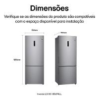 Refrigerador Inverse LG de 02 Portas Frost Free com 451 Litros Platinum Inox - GCB569NLL - 8