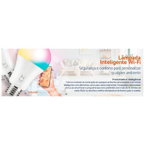 Lâmpada LED Inteligente RGB+W 2700-6500K soquete E27 Wi-Fi + Bluetooth -  HI GEONAV - 5