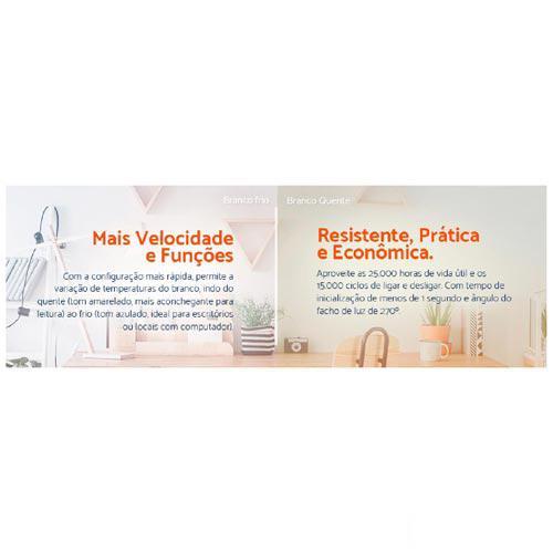 Lâmpada LED Inteligente RGB+W 2700-6500K soquete E27 Wi-Fi + Bluetooth -  HI GEONAV - 6