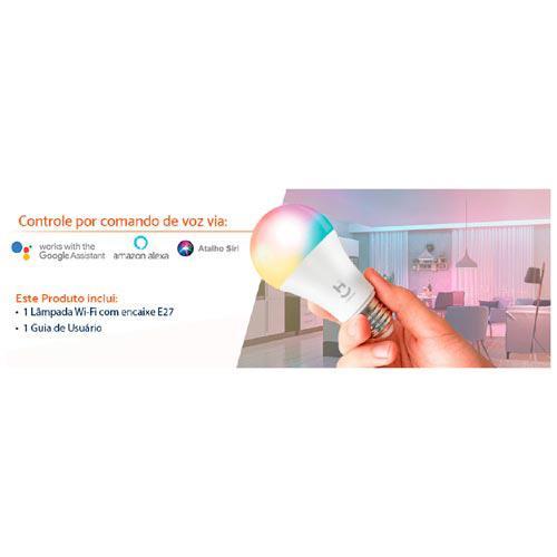Lâmpada LED Inteligente RGB+W 2700-6500K soquete E27 Wi-Fi + Bluetooth -  HI GEONAV - 7