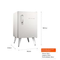 Frigobar Brastemp Retrô 76 Litros Classic White - BRA08HB