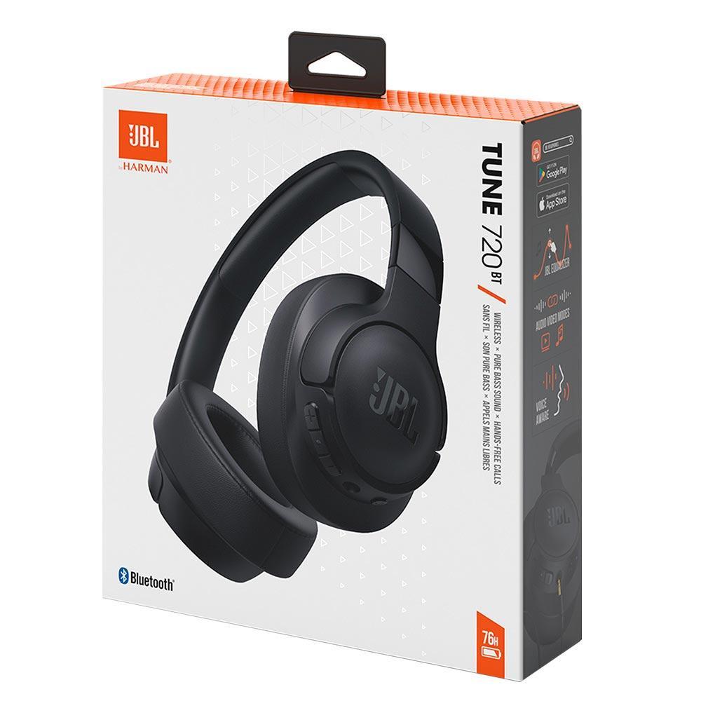 Fone de Ouvido JBL Tune 720BT Bluetooth 5.3 Headphone Conexões Multipontos Até 76 Horas de Bateria - Preto - 3