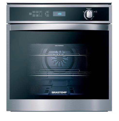 Forno de Embutir a Gás Brastemp 78 Litros Inox com Convecção e Termômetro Meat Control - BOH84AR - 1