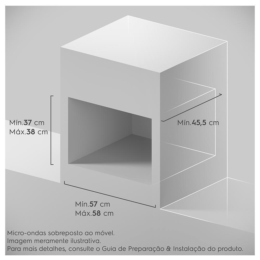 Micro-ondas de Embutir Electrolux Experience com 34 Litros de Capacidade Cinza - ME3BC - 6