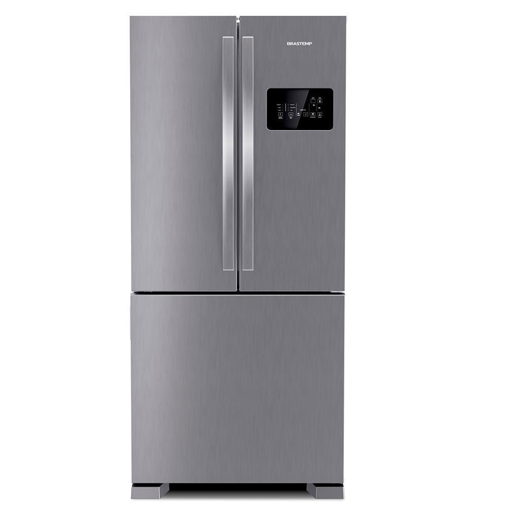 Refrigerador French Door Brastemp de 3 Portas Frost Free Side Inverse com 554L Inox - BRO85AK - 1
