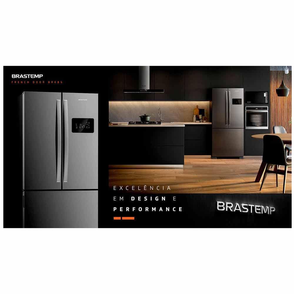 Refrigerador French Door Brastemp de 3 Portas Frost Free Side Inverse com 554L Inox - BRO85AK - 6