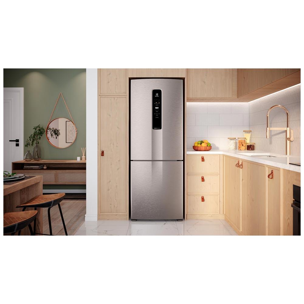 Refrigerador de 02 Portas Electrolux Frost Free com 490 Litros Efficient com AutoSense Inverse Inox Look - IB7S - 7