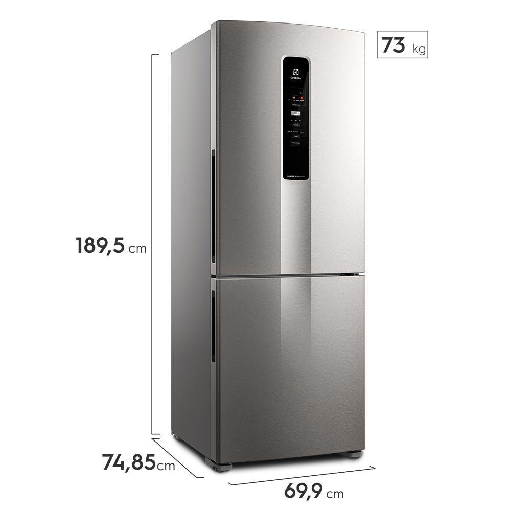 Refrigerador de 02 Portas Electrolux Frost Free com 490 Litros Efficient com AutoSense Inverse Inox Look - IB7S - 9