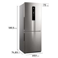 Refrigerador de 02 Portas Electrolux Frost Free com 490 Litros Efficient com AutoSense Inverse Inox Look - IB7S - 9