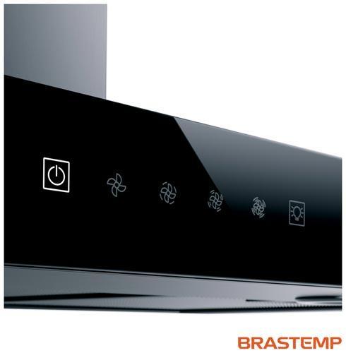 Coifa de Parede Brastemp 90 cm Tbox com 03 Velocidades + Turbo, Painel Touch, Timer, Inox - BAE90AR - 5