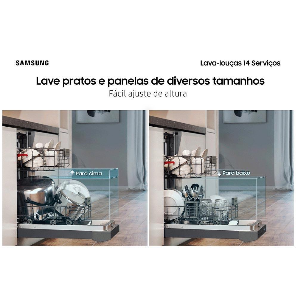 Lava Louças Samsung Black Inox com 14 Serviços - DW60C7050FG - 8