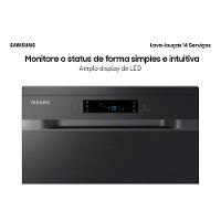 Lava Louças Samsung Black Inox com 14 Serviços - DW60C7050FG - 3