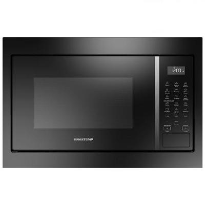 Micro-ondas Brastemp de Embutir com 18 Receitas Pré Programadas e Design Sofisticado Preto 32L BM146AE