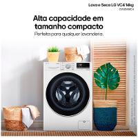 Lava & Seca 14 Kg LG Smart com Inteligência Artificial AIDDT Branca com 13 Programas de Lavagem - CV5014WC4 - 2