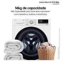 Lava & Seca 14 Kg LG Smart com Inteligência Artificial AIDDT Branca com 13 Programas de Lavagem - CV5014WC4 - 3