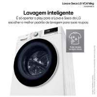 Lava & Seca 14 Kg LG Smart com Inteligência Artificial AIDDT Branca com 13 Programas de Lavagem - CV5014WC4