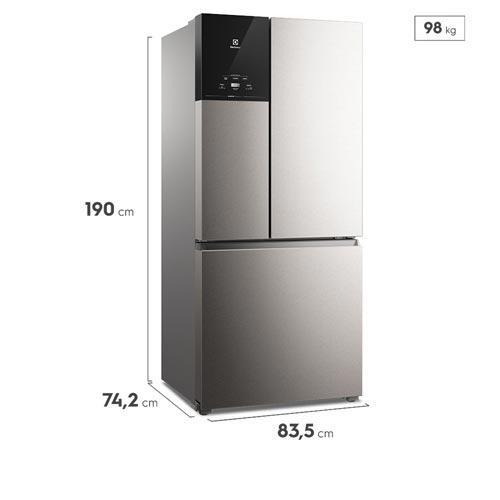 Refrigerador Multidoor Efficient Electrolux de 03 Portas Frost Free com 590 Litros AutoSense e Inverter Inox Look - - 8