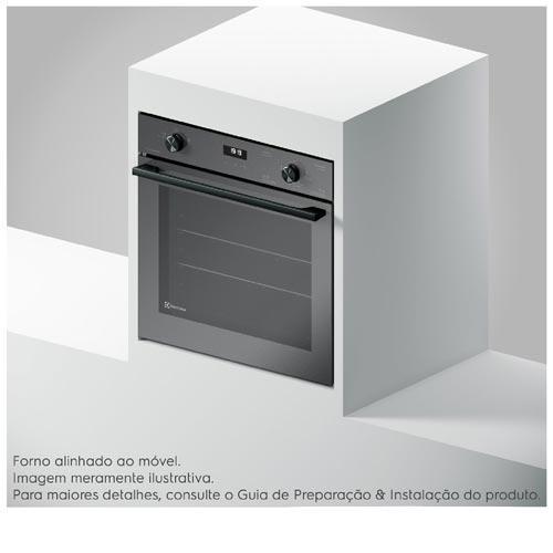 Forno a Gás de Embutir Electrolux Efficient com 80 Litros de Capacidade, Grill e Painel Full Touch Cinza - OE8GF - 3