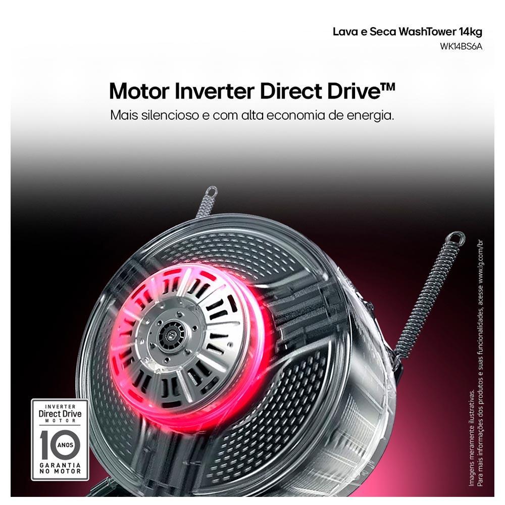 Lava e Seca Torre 14Kg LG Smart Black Inox - WK14BS6A - 9