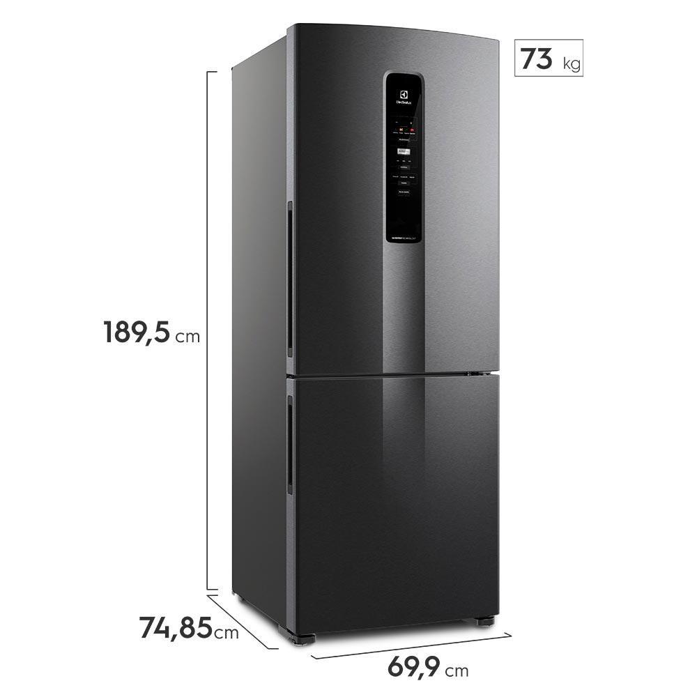 Refrigerador de 02 Portas Electrolux Frost Free com 490 Litros Efficient com AutoSense Inverse Black Look - IB7B - 2