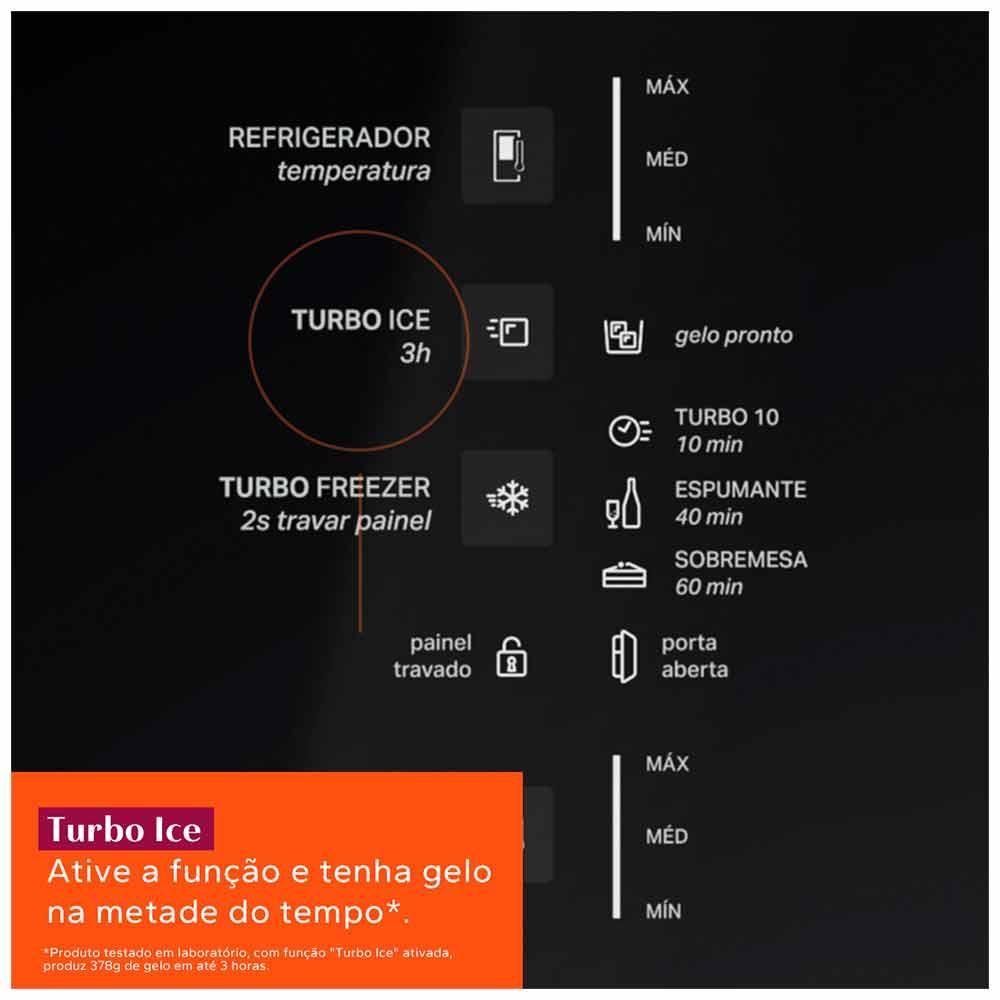 Refrigerador de 02 Portas Brastemp Frost Free Inverse A+++ 447 Litros Black Inox com Smart Flow e Fresh Box - BRE57 - 7