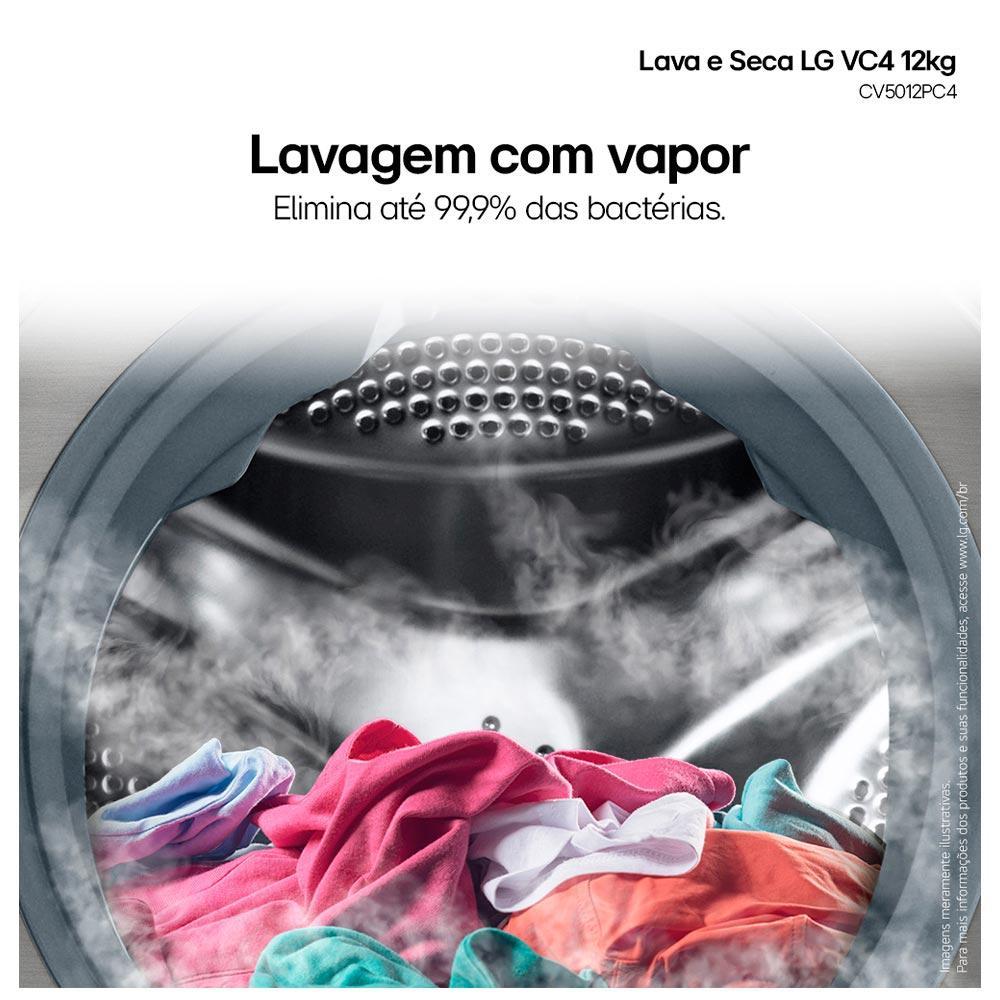 Lava e Seca 12Kg LG Smart Inox com 12 Programas de Lavagem - CV5012PC4 - 5