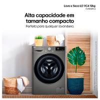 Lava e Seca 12Kg LG Smart Inox com 12 Programas de Lavagem - CV5012PC4 - 2