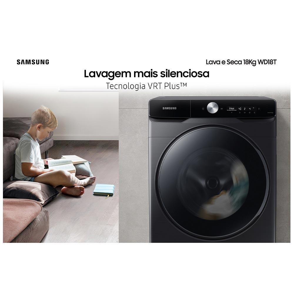 Lava e Seca 18 Kg Samsung Eco Bubble Black Inox Look com 25 Programas de Lavagem - WD18T6500FAZ - 4