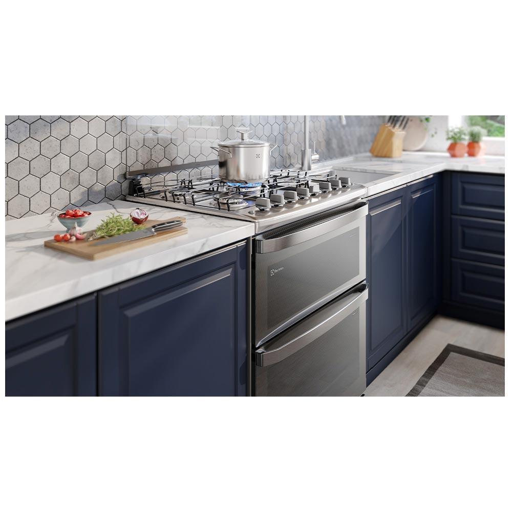 Fogão de Piso Electrolux de 05 Bocas Experience com PerfectCook360 Prata - FE5DC - 3