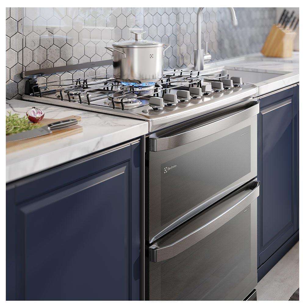 Fogão de Piso Electrolux de 05 Bocas Experience com PerfectCook360 Prata - FE5DC - 4