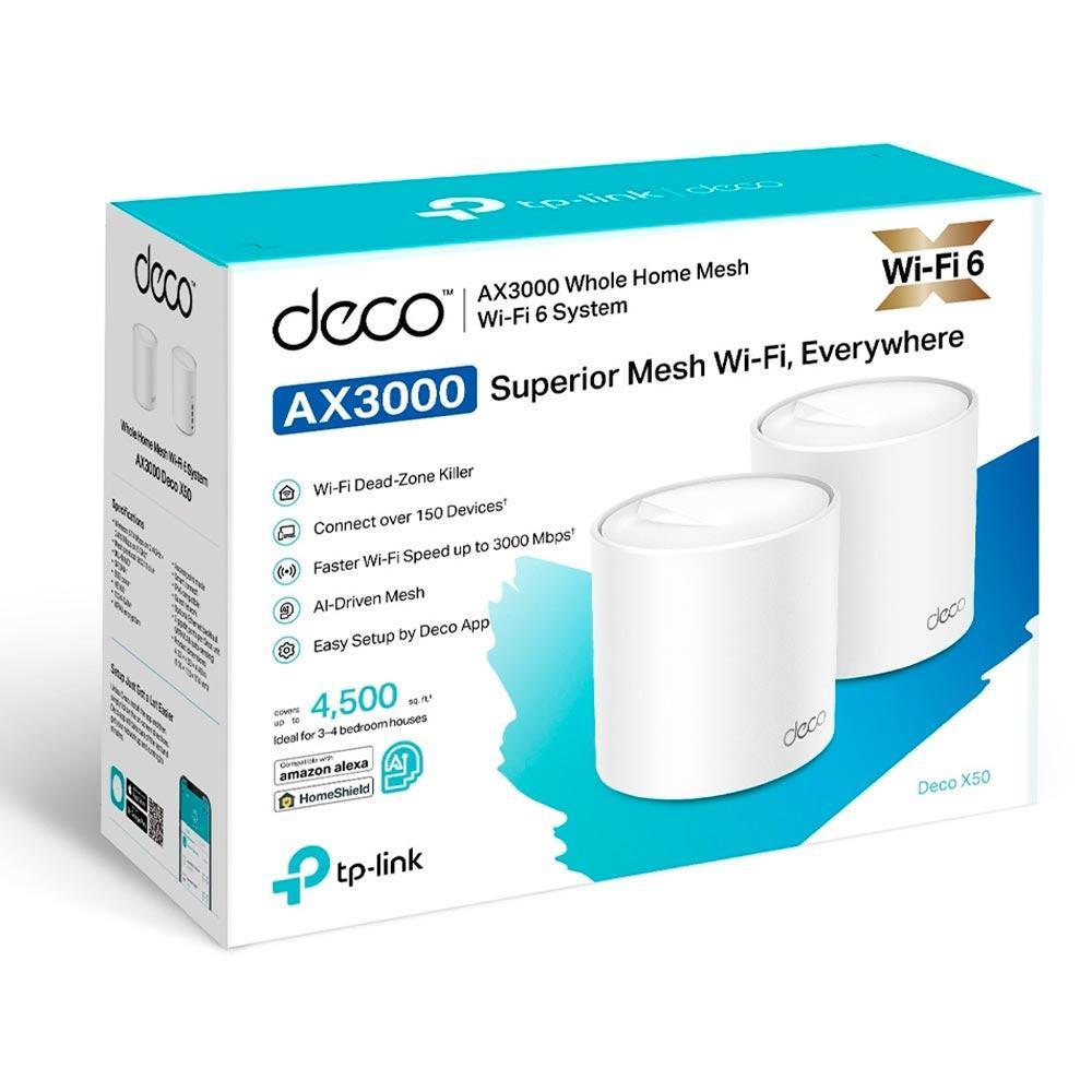 Roteador Wifi Mesh TP-LINK Deco X50 Gigabit Dual-Band AX3000 com 02 Unidades - 7