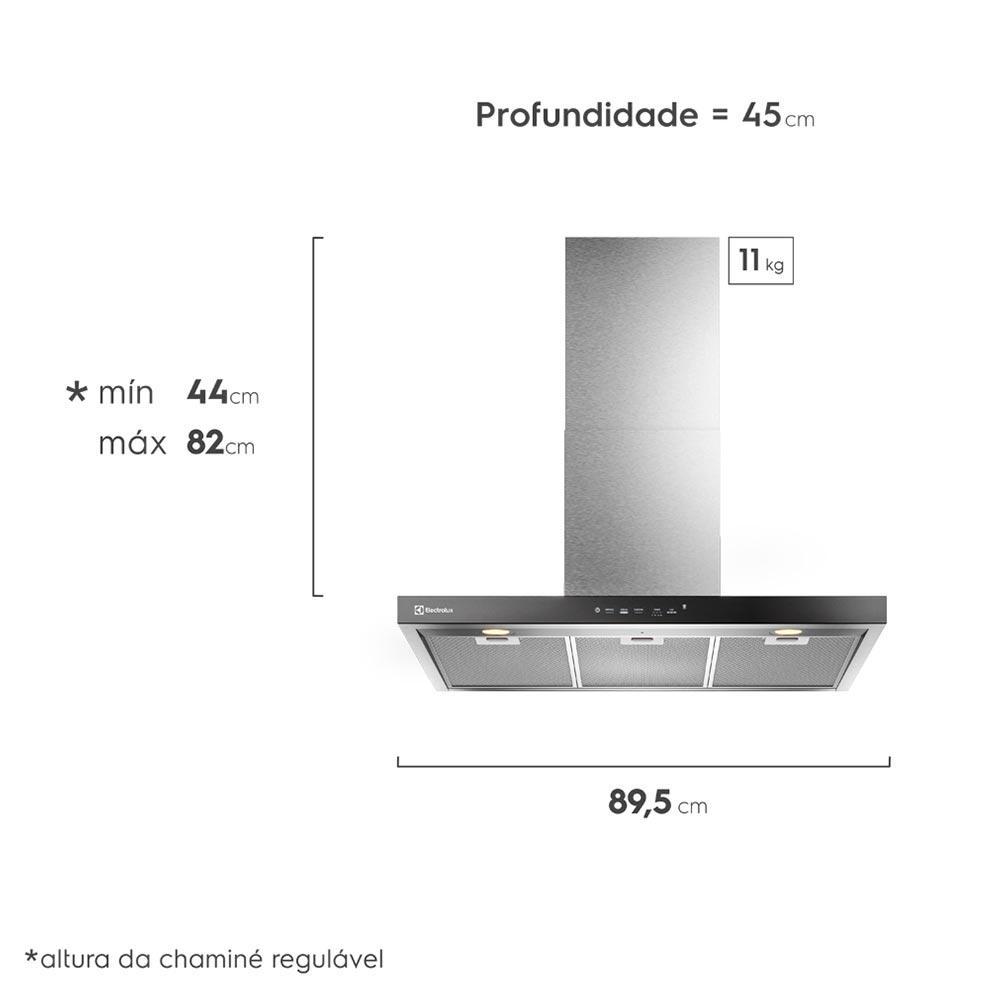 Coifa de Parede Electrolux Experience Hob2Hood 90cm Inox- CE9TF - 2